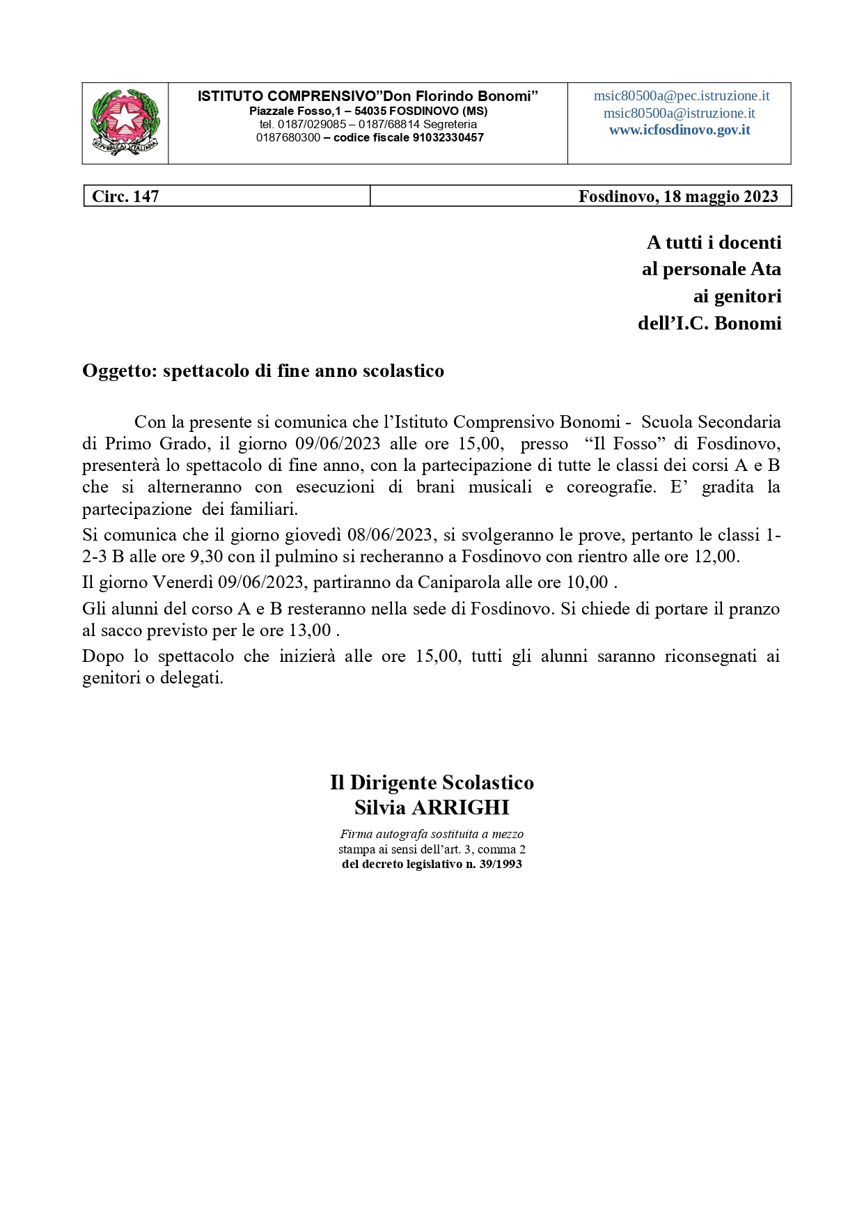 147 circolare per spettacolo finale page 0001